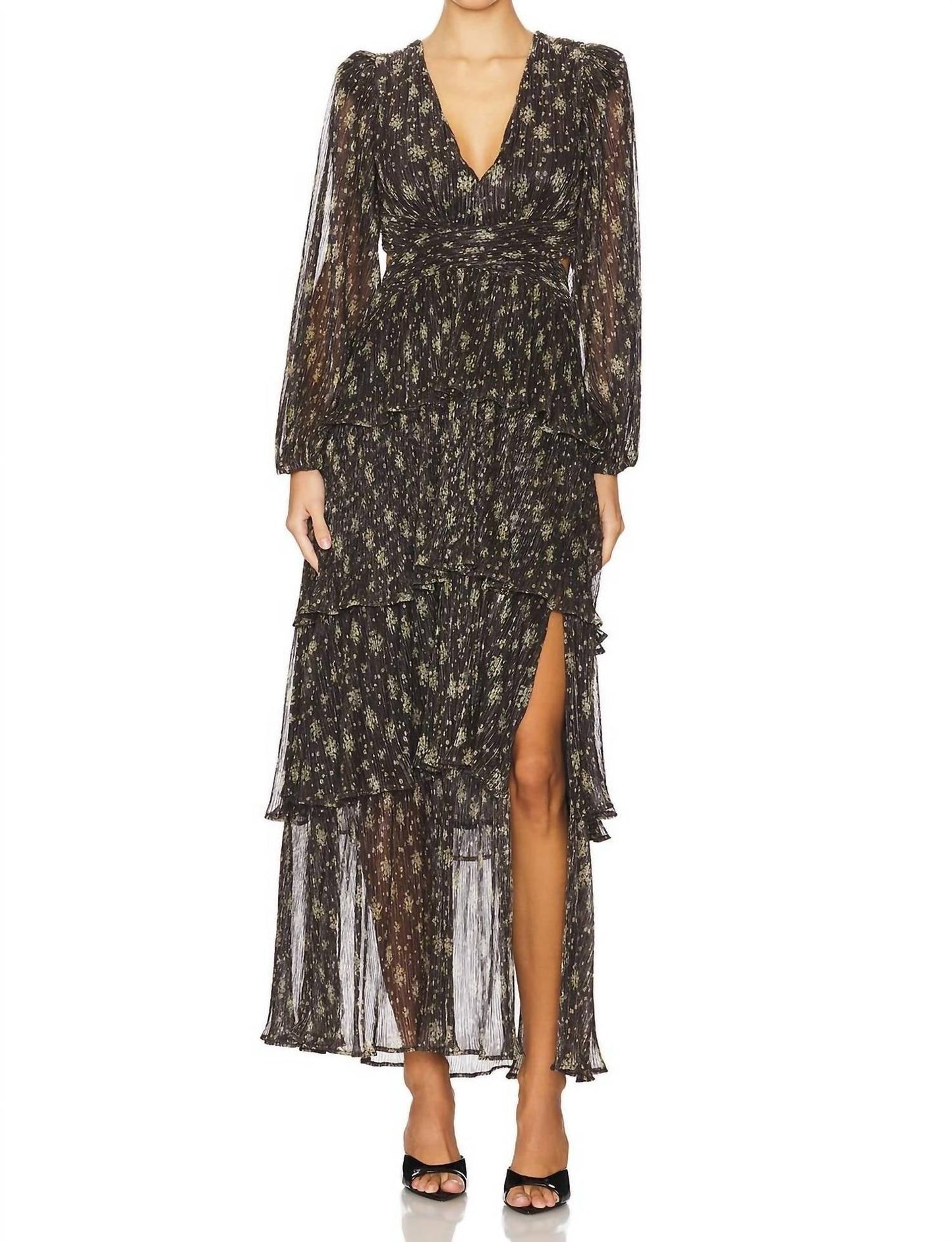 Astr - Anora Floral Tiered Maxi Dress