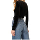 Project Social T - Dream Come True Square Neck Velvet Longsleeve Top
