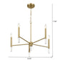Courtyard Five Light Golden Brass Candle Light Chandelier