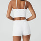 Alo Yoga - Goddess Ribbed Cross Crop Top