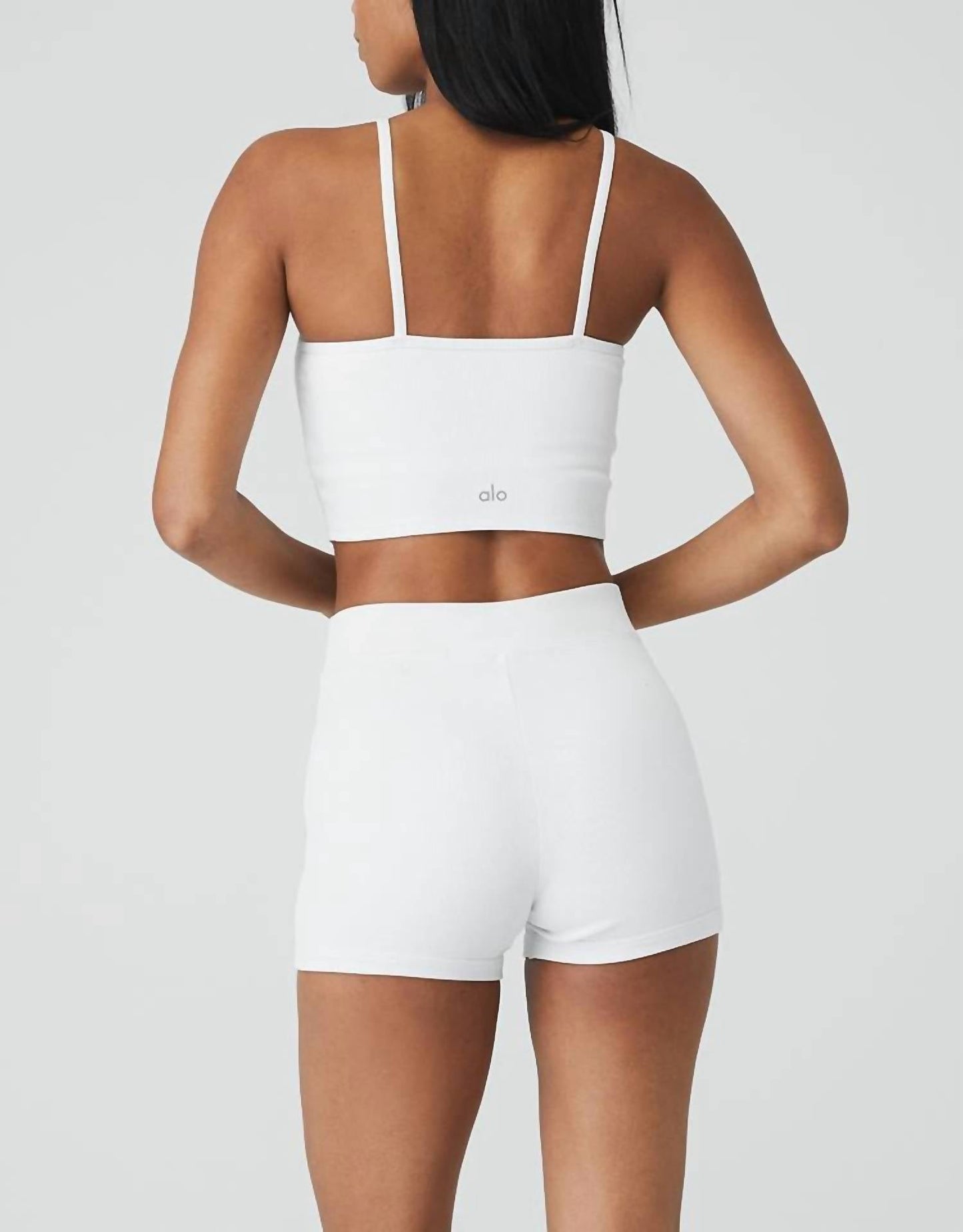 Alo Yoga - Goddess Ribbed Cross Crop Top