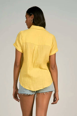 Elan - Camisa de manga curta com botões e gola