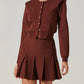 Astr - Denisa Faux Pearl Button Cardigan