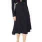 LIKELY Eila Cutout Waist Long Sleeve Dress - Black