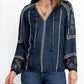 Johnny Was - RAELYN RAGLAN BLOUSE DEL MAR