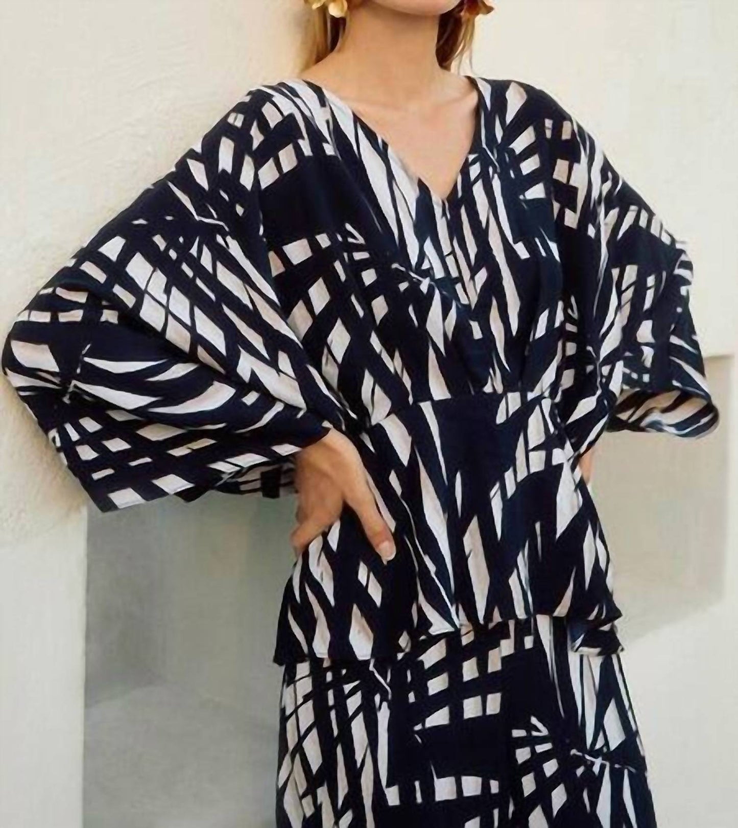 Joseph Ribkoff - Tropical Print Peplum Top