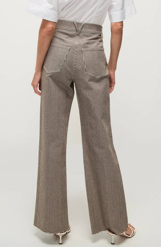 Veronica Beard - Calça jeans Taylor cintura alta perna larga