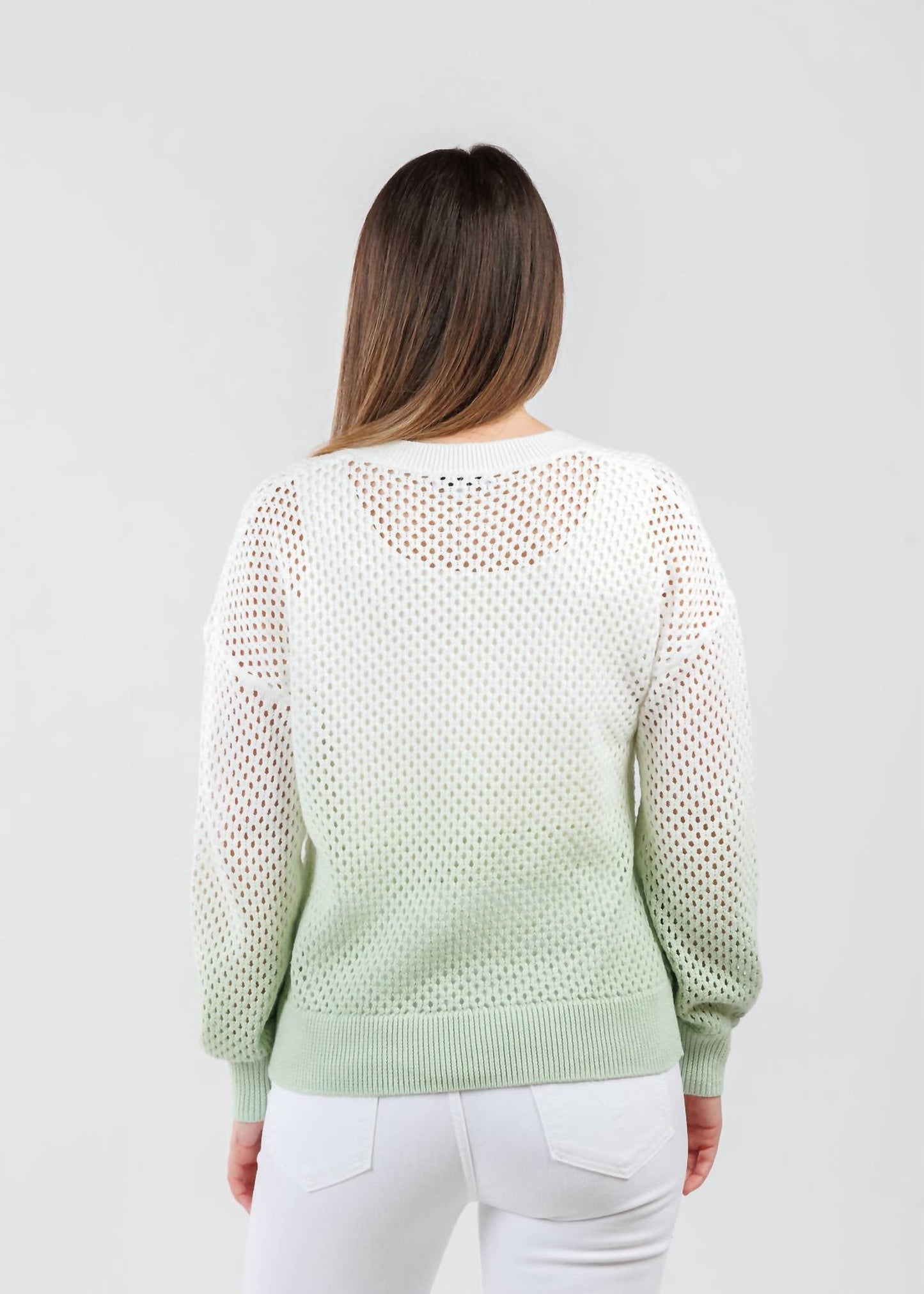 J. Society - Women's Ombre Mesh V Neck Sweater