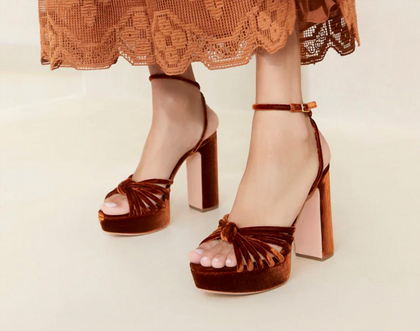 Loeffler Randall - Women's Rivka Leather Knot Platform Sandal