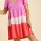 Umgee - Dip Dye Color Block Dress