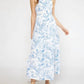 Entro - Toile Print Tie Back Midi Dress