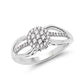 0.25 Carat Genuine White Diamond 14K White Gold Ring (E-F Color, SI Clarity)