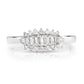 0.37 Carat Genuine White Diamond 14K White Gold Ring (E-F Color, VS-SI Clarity)