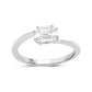 0.33 Carat Genuine White Diamond 18K White Gold Ring (F-G Color, VVS-VS Clarity)