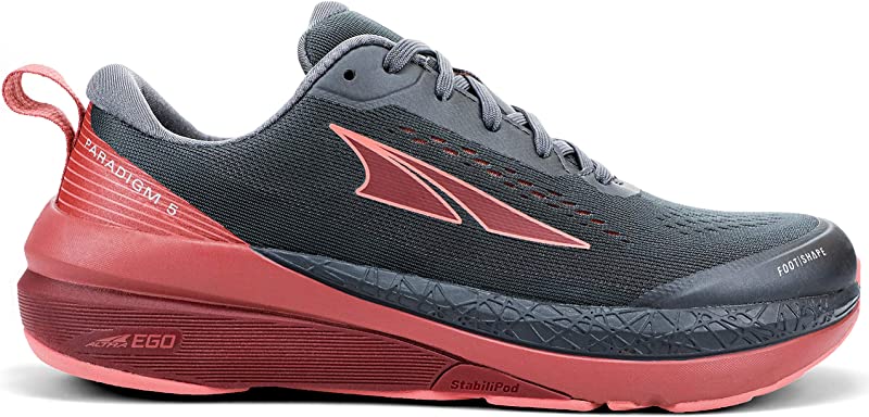 Tênis de corrida ALTRA Paradigm 5 Road feminino cinza/coral/porto