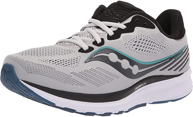 Saucony Ride 14 Running Masculino Nevoeiro/Preto/Tempestade Tamanho 12,5 D(M) EUA