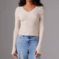 Colorush - Jones Skinny Rib V-neck Sweater
