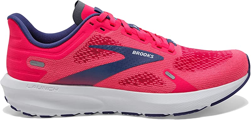 Tênis Brooks Launch 9 Feminino para Corrida Rosa/Fúcsia/Cobalto