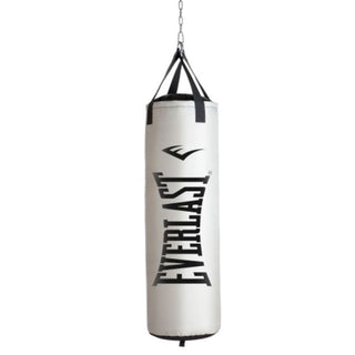 Saco de pancadas de boxe pesado Everlast Nevatear Fitness Workout 60 libras, platina
