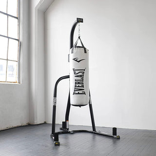 Saco de pancadas de boxe pesado Everlast Nevatear Fitness Workout 60 libras, platina