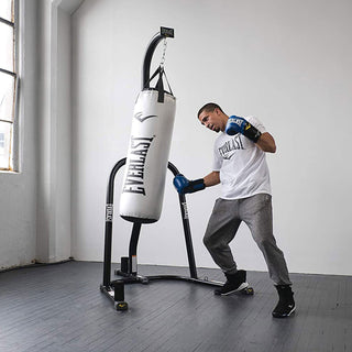 Saco de pancadas de boxe pesado Everlast Nevatear Fitness Workout 60 libras, platina