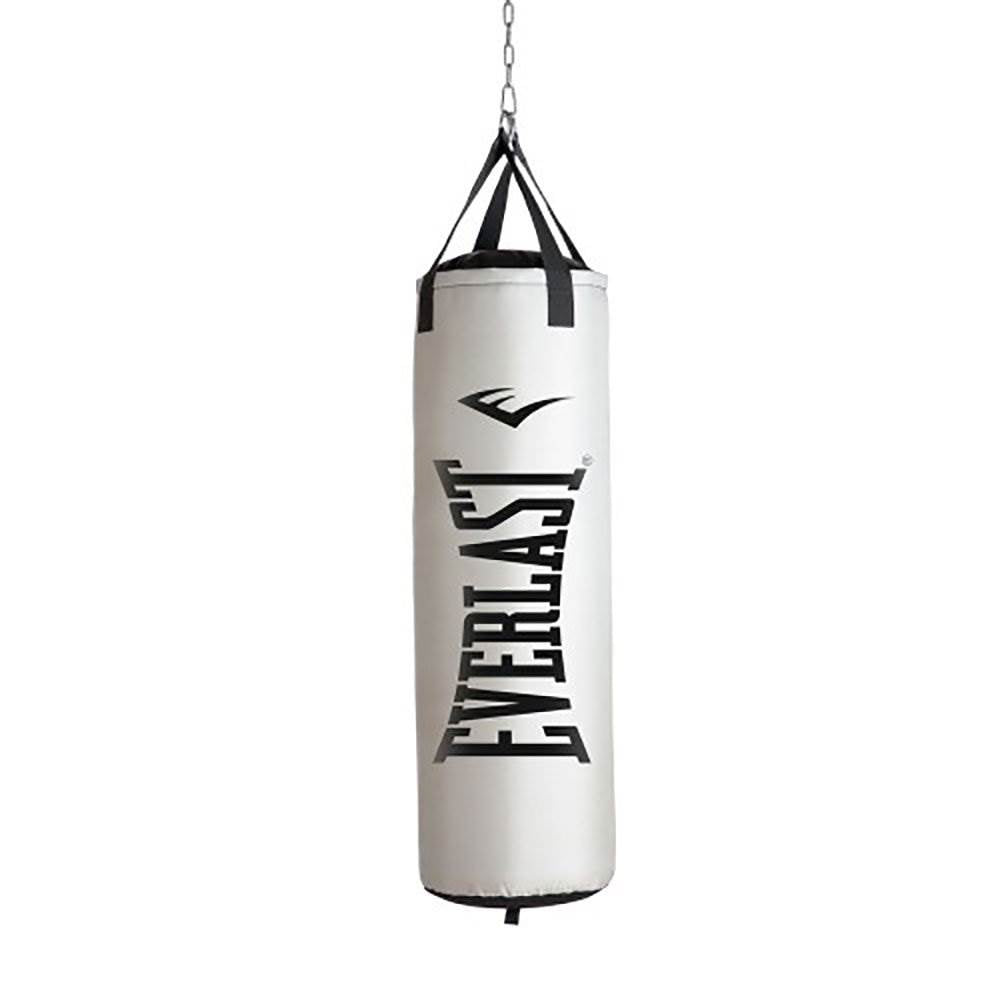 Saco de pancadas de boxe pesado Everlast Nevatear Fitness Workout 70 libras, platina