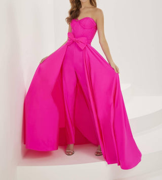 Christina Wu - Stretch Jumpsuit with Detachable Skirt