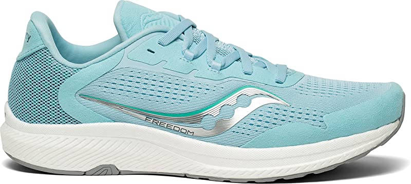 Tênis de corrida Saucony Freedom 4 feminino, tamanho 7,5, Powder/Jade, B(M) EUA