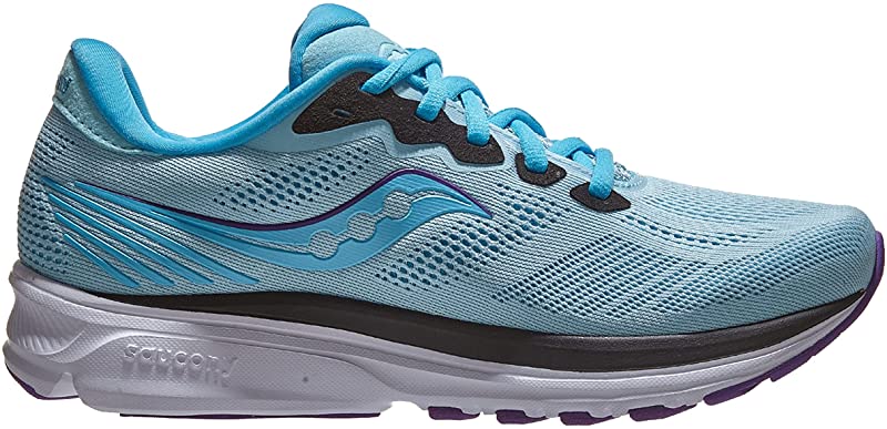 Tênis de corrida Saucony Ride 14 feminino, Powder/Concord, tamanho 7 B(M) EUA