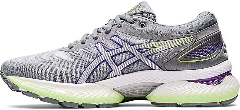 Tênis de corrida feminino ASICS Gel-Nimbus 22, prateado, tamanho 6 B(M) EUA