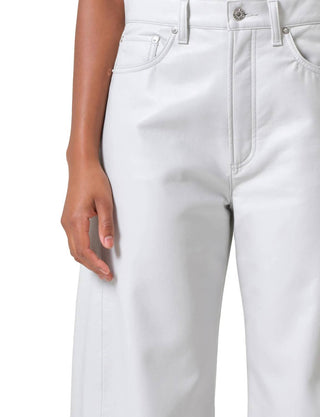 Agolde - Luna High Waist Barrel Leg Leather Blend Pants