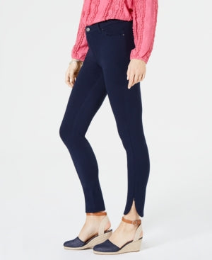 Zippered Hem Skinny Pants