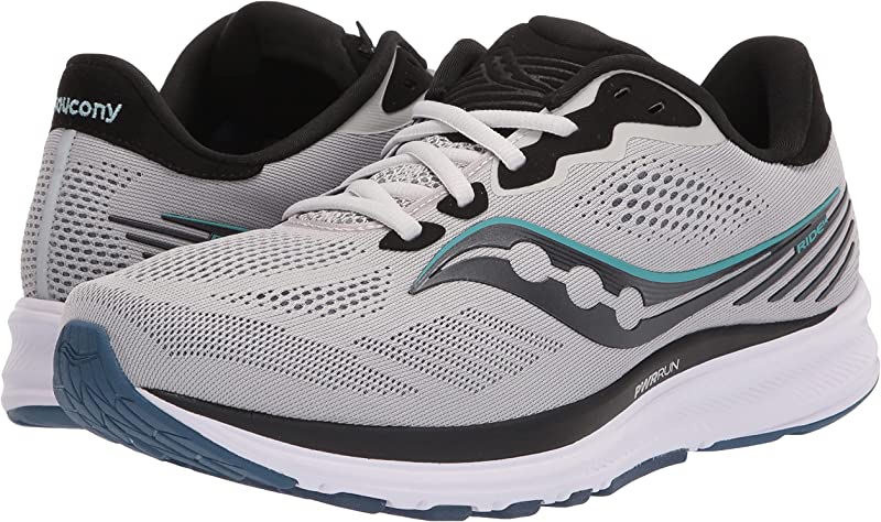 Tênis de corrida Saucony Ride 14 masculino, preto, tamanho 9 D(M) EUA