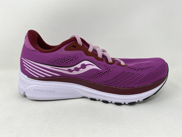 Tênis de corrida Saucony Ride 14 feminino Razzle/Fairytale tamanho 6 B(M) EUA