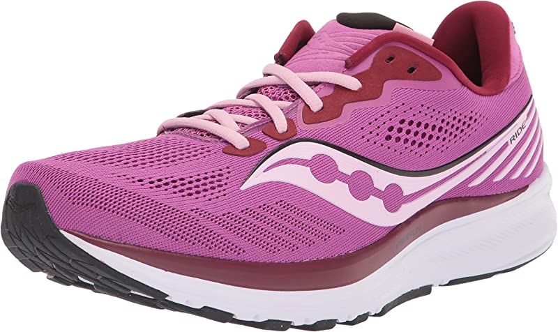 Tênis de corrida Saucony Ride 14 feminino Razzle/Fairytale tamanho 10 B(M) EUA
