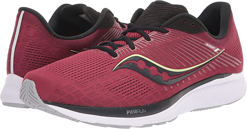 Tênis de corrida Saucony Guide 14 masculino, Mulberry/Lime, tamanho 8,5 D(M) EUA