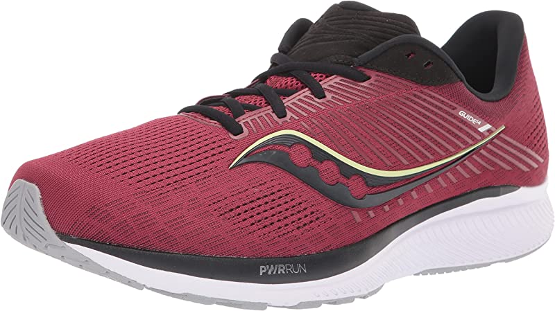 Tênis de corrida Saucony Guide 14 masculino, Mulberry/Lime, tamanho 9 D(M) EUA