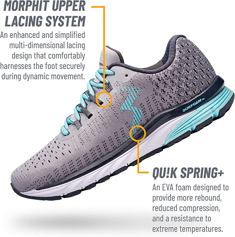 Tênis de corrida feminino Strata 4 361 Degrees, cor Sleet/Ebony, tamanho 10 B(M) EUA