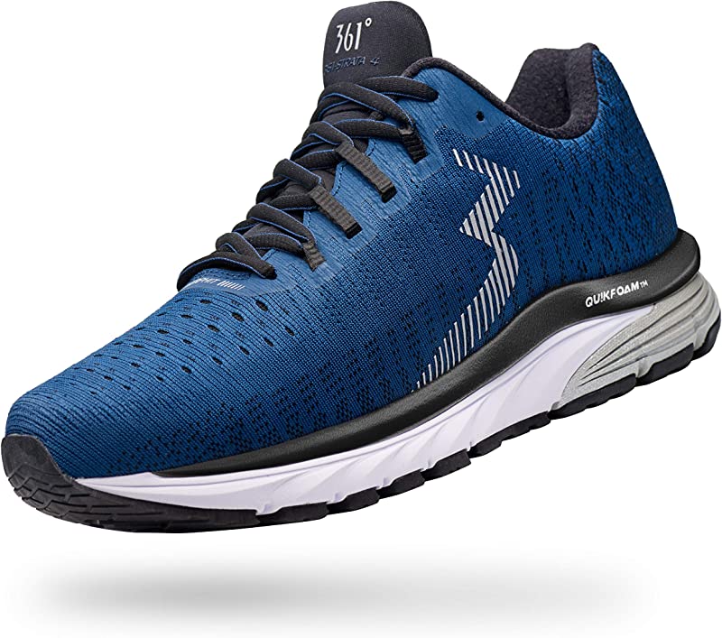 Tênis de corrida masculino 361 Degrees Strata 4, preto, tamanho 12,5 D (M) EUA