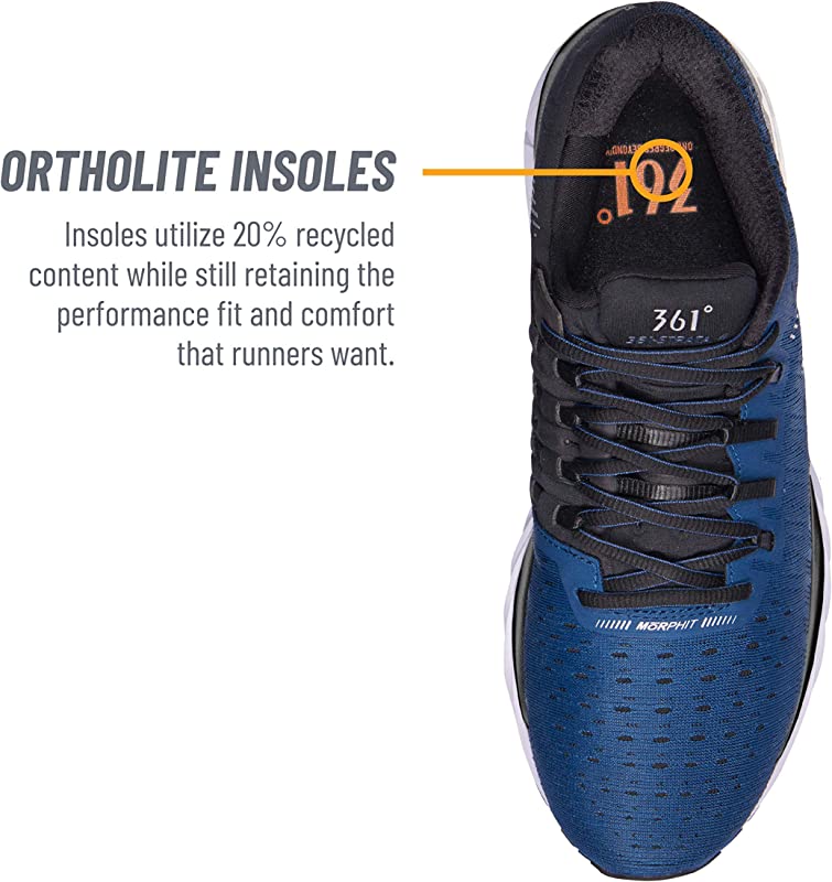 Tênis de corrida masculino 361 Degrees Strata 4, preto, tamanho 12,5 D (M) EUA
