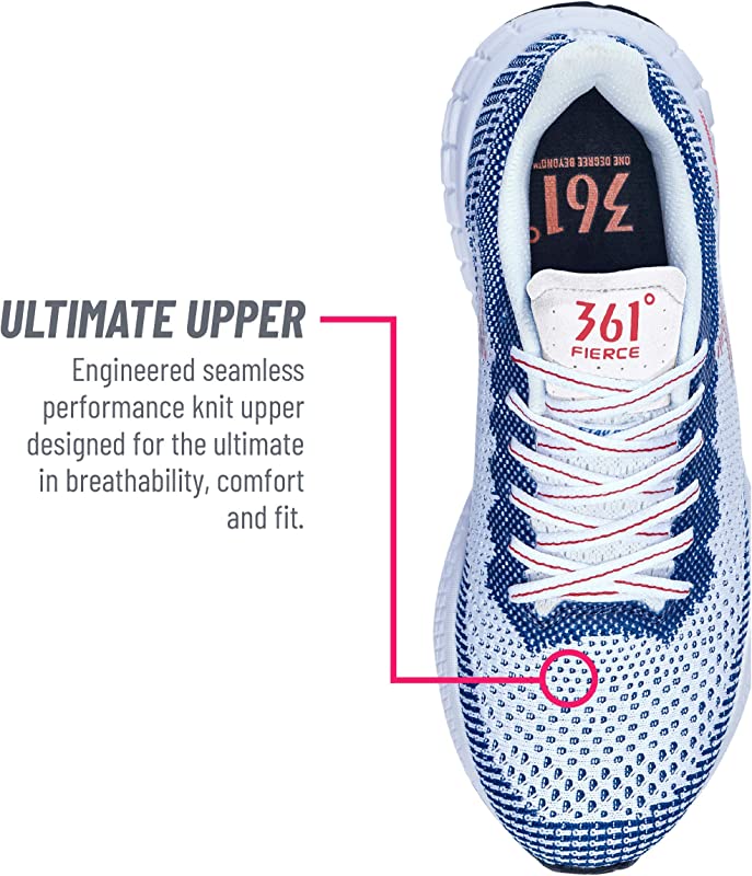 Tênis de corrida masculino Fierce 361 Degrees, azul, tamanho 12,5 D (M) EUA