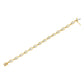 10K Yellow Gold Plated .925 Sterling Silver 1 cttw Prong Set Round-Cut Diamond Link Bracelet (J-K Color, I1-I2 Clarity) - 7.25"