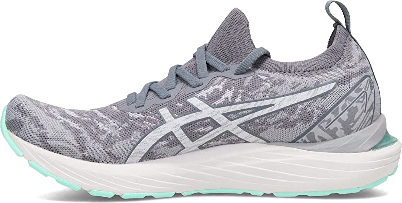 Tênis de corrida feminino ASICS Gel-Cumulus 23 Knit, cinza, tamanho 7,5 B(M) EUA