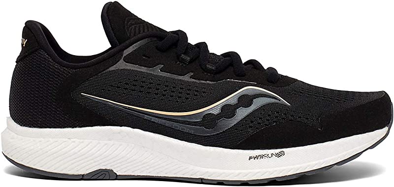 Tênis de corrida Saucony Freedom 4 feminino, preto, tamanho 10,5 B(M) EUA
