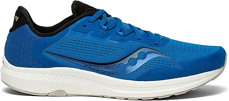 Tênis de corrida Saucony Freedom 4 masculino Royal/Stone tamanho 9,5 D(M) EUA