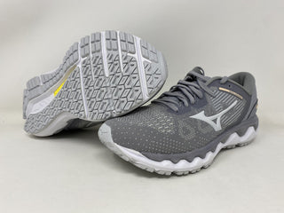 Tênis de corrida Mizuno Horizon 5 feminino, prata, azul marinho/cinza, tamanho 7 B(M) EUA