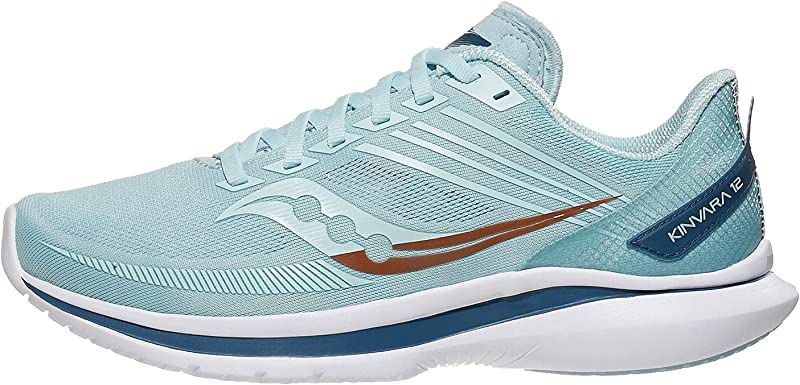 Tênis de corrida Saucony Kinvara 12 feminino Sky/Storm tamanho 10 B(M) EUA