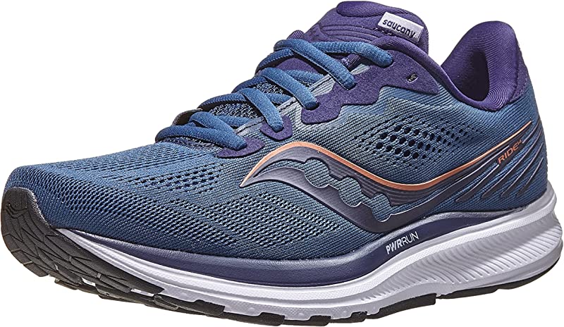 Tênis de corrida Saucony Ride 14 feminino, meia-noite/cobre, tamanho 6 B(M) EUA