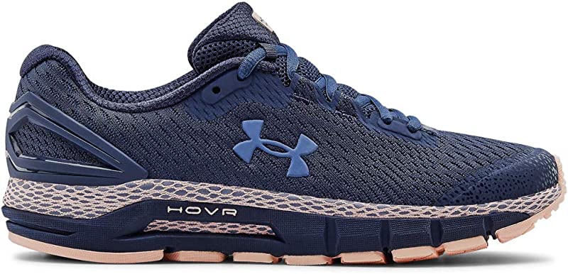 Tênis de corrida Under Armour HOVR Guardian 2 feminino, azul, tinta/pêssego, tamanho 8 B(M) EUA