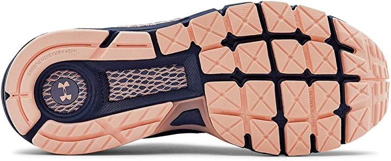 Tênis de corrida Under Armour HOVR Guardian 2 feminino, azul, tinta/pêssego, tamanho 8 B(M) EUA